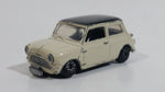 Motor Max 6017 Austin Mini Cooper Cream White with Black Roof Die Cast Toy Car Vehicle