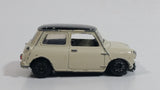 Motor Max 6017 Austin Mini Cooper Cream White with Black Roof Die Cast Toy Car Vehicle