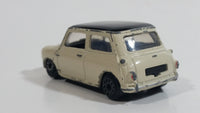 Motor Max 6017 Austin Mini Cooper Cream White with Black Roof Die Cast Toy Car Vehicle