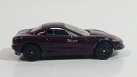 Motor Max 6007 Corvette Sting Ray III Maroon Dark Purple Die Cast Toy Car Vehicle