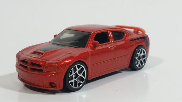 2007 Hot Wheels Dodge Charger SRT8 Metalflake Dark Orange Die Cast Toy Car Vehicle