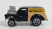 2001 Hot Wheels First Editions MG Rover Morris Wagon Black Tan Die Cast Toy Car Vehicle