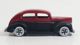 2007 Hot Wheels Since '68 '40 Ford 2-Door Metalflake Red and Black Die Cast Toy Hot Car Vehicle WW