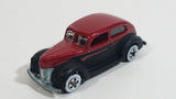 2007 Hot Wheels Since '68 '40 Ford 2-Door Metalflake Red and Black Die Cast Toy Hot Car Vehicle WW