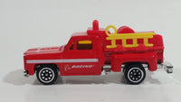 RealToy Boeing Aerospace Red Fire Pickup Truck with Yellow Ladders Die Cast Toy Car Vehicle