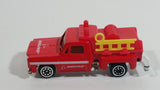 RealToy Boeing Aerospace Red Fire Pickup Truck with Yellow Ladders Die Cast Toy Car Vehicle