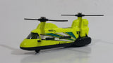 2010 Matchbox Sky Busters SB58 Transport Helicopter Neon Yellow Die Cast Toy Car Vehicle