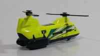 2010 Matchbox Sky Busters SB58 Transport Helicopter Neon Yellow Die Cast Toy Car Vehicle