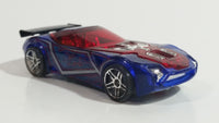 2008 Hot Wheels Phantom X-Raycers Nerve Hammer Metalflake Translucent Dark Blue Die Cast Toy Car Vehicle