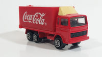 Majorette Coca-Cola Coke Soda Pop Delivery Container Semi Truck 1/100 Scale Die Cast Toy Car Vehicle with Opening Rear Door