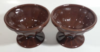 Houston Harvest Hershey's Chocolates Ice Cream Sundae 3 1/2" Tall 5" Wide Ceramic Pedestal Dish Set of 2