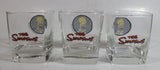 Set of 3 2010 Fox The Simpsons Home Simpson Carton Character Themed Dark Grey Themed 3 1/2" Tall Whisky Glass Cup