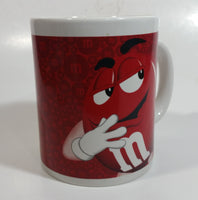 2014 M&M's Chocolate Candy Snack Red and Yellow Characters Ceramic Coffee Mug Cup Collectible