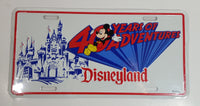 1995 Disney Disneyland 40 Years of Adventures Metal Vehicle License Plate Tag Still Sealed in Plastic