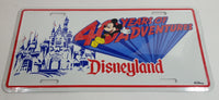 1995 Disney Disneyland 40 Years of Adventures Metal Vehicle License Plate Tag Still Sealed in Plastic