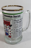 Vintage Style 1981 Edmonton Journal Newspaper "Kid is King!" Wayne Gretzky NHL Ice Hockey Player Gold Rimmed Glass Beer Mug