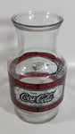 Vintage 1970s Godfather's Pizza Coca-Cola Coke Soda Pop Red Black Stained Glass Style Carafe Juice Decanter