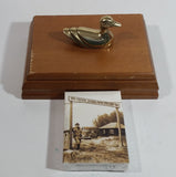 Ducks Unlimited Single Pack of Playing Cards In Wooden Box with Bronze Duck Decoy On Top