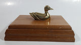 Ducks Unlimited Single Pack of Playing Cards In Wooden Box with Bronze Duck Decoy On Top