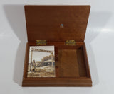 Ducks Unlimited Single Pack of Playing Cards In Wooden Box with Bronze Duck Decoy On Top