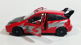 Maisto Excess Tuners Ford Focus Red Tenzo Racing Sports 1/24 Scale Die Cast Toy Car Vehicle with Opening Doors and Hood