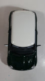 2001 Burago Mini Cooper Dark Green with White Roof 1/18 Scale Die Cast Toy Car Vehicle with Opening Doors, Hood, and Hatch Made in Italy