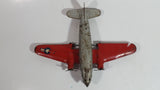 Vintage 1950s Wyandotte Twin Propeller Airforce Military Pressed Steel Toy Airplane 9 1/2" Wing Span