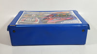 Vintage 1976 Lesney Matchbox 24 Car Carrying Case Blue with Yellow Trays