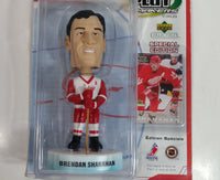 2001 Upper Deck Collectibles Play Makers Special Edition NHL NHLPA Ice Hockey Player Brendan Shanahan Detroit Red Wings 1/12 Scale Figure and Trading Card New in Package