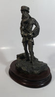 Rare Vintage 1977 LaRocca Mountain Man Pewter 9 1/2" Tall Figure Sculpture on Wood Base