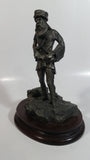 Rare Vintage 1977 LaRocca Mountain Man Pewter 9 1/2" Tall Figure Sculpture on Wood Base
