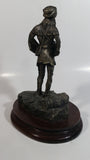 Rare Vintage 1977 LaRocca Mountain Man Pewter 9 1/2" Tall Figure Sculpture on Wood Base