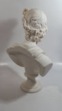 Greek Mythology God Apollo 14 1/2" Tall Solid Alabaster Head Bust Sculpture