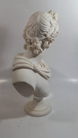 Greek Mythology God Apollo 14 1/2" Tall Solid Alabaster Head Bust Sculpture