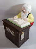 Vintage Christmas Themed Santa Accounting Dept S. Clause MGR 13" Tall Ceramic Cookie Jar