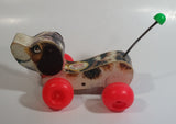 Vintage 1968 Fisher Price 693 Little Snoopy Wooden Dog Pull Toy with Metal Spring Tail