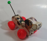 Vintage 1968 Fisher Price 693 Little Snoopy Wooden Dog Pull Toy with Metal Spring Tail