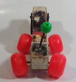 Vintage 1968 Fisher Price 693 Little Snoopy Wooden Dog Pull Toy with Metal Spring Tail