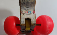 Vintage 1968 Fisher Price 693 Little Snoopy Wooden Dog Pull Toy with Metal Spring Tail