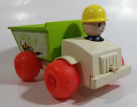 Vintage 1970 Fisher Price #156 Jiffy Dump Truck Air Pump Plastic Toy Car Vehicle 9" Long