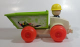 Vintage 1970 Fisher Price #156 Jiffy Dump Truck Air Pump Plastic Toy Car Vehicle 9" Long