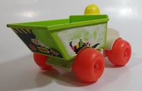 Vintage 1970 Fisher Price #156 Jiffy Dump Truck Air Pump Plastic Toy Car Vehicle 9" Long