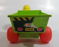 Vintage 1970 Fisher Price #156 Jiffy Dump Truck Air Pump Plastic Toy Car Vehicle 9" Long