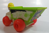 Vintage 1970 Fisher Price #156 Jiffy Dump Truck Air Pump Plastic Toy Car Vehicle 9" Long