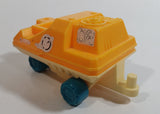 Vintage Lunar Landing Explorer 02 Yellow and White Plastic Toy Space Vehicle - Hong Kong