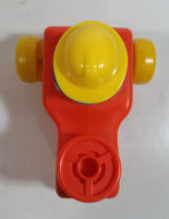 1984 Fisher Price Little People Orange Farm Tractor Toy with Construction Worker Character