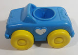 Rare 1989 Fisher Price Little People Click Along Riders Blue Heart Car Plastic Toy Vehicle