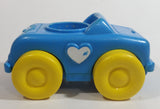 Rare 1989 Fisher Price Little People Click Along Riders Blue Heart Car Plastic Toy Vehicle