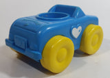 Rare 1989 Fisher Price Little People Click Along Riders Blue Heart Car Plastic Toy Vehicle