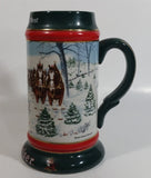 1991 Budweiser Holiday Stein Collection The Season's Best Ceramic Beer Stein By Artist Susan Sampson - Handcrafted in Brazil by Ceramarte